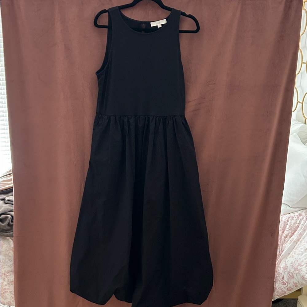 LOFT Black Sleeveless Maxi Dress